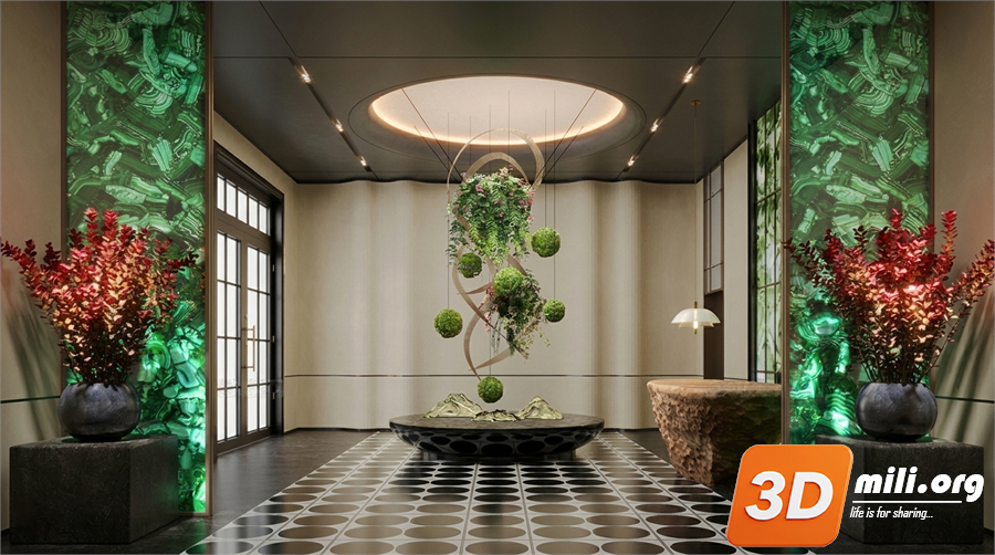 Lobby Decoration Skp Files 